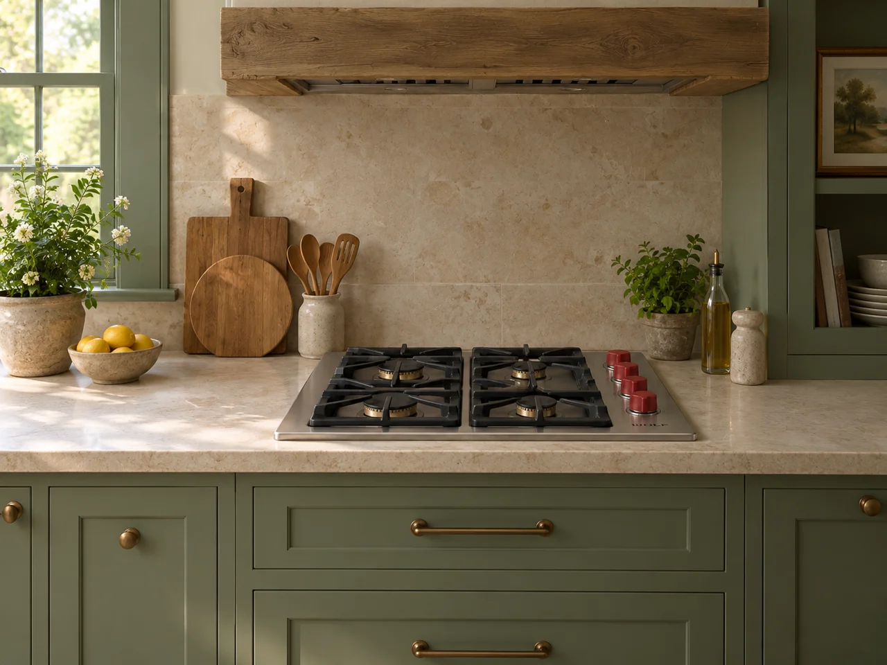 Illustration of a Wolf cooktop