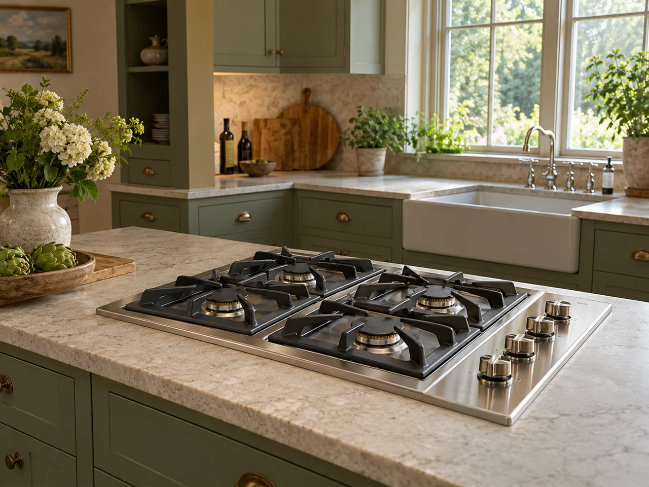 Illustration of a Thermador cooktop